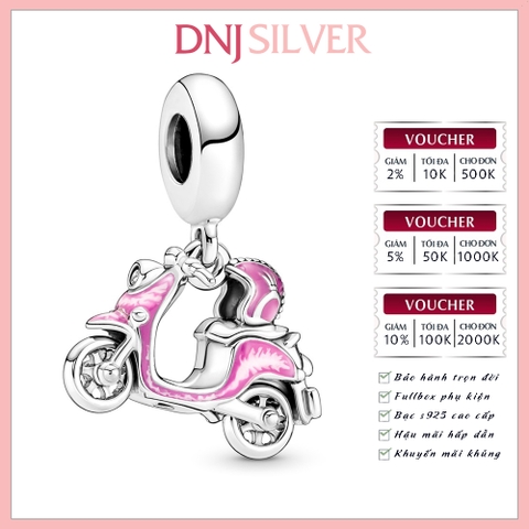 [Chính hãng] Charm bạc 925 cao cấp - Charm Pink Scooter Dangle thích hợp để mix vòng tay charm bạc cao cấp - DN098