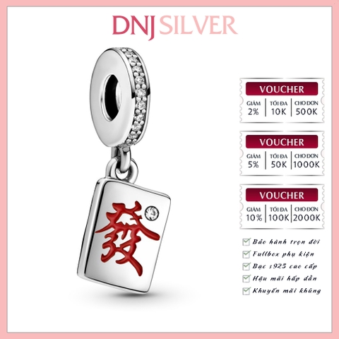 [Chính hãng] Charm bạc 925 cao cấp - Charm Mahjong Dangle thích hợp để mix vòng tay charm bạc cao cấp - DN160