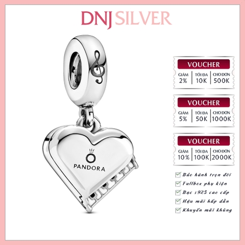 [Chính hãng] Charm bạc 925 cao cấp - Charm Grand Piano Heart Dangle thích hợp để mix vòng tay charm bạc cao cấp - DN133