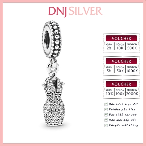 [Chính hãng] Charm bạc 925 cao cấp - Charm Dazzling Dress thích hợp để mix vòng tay charm bạc cao cấp - DN360