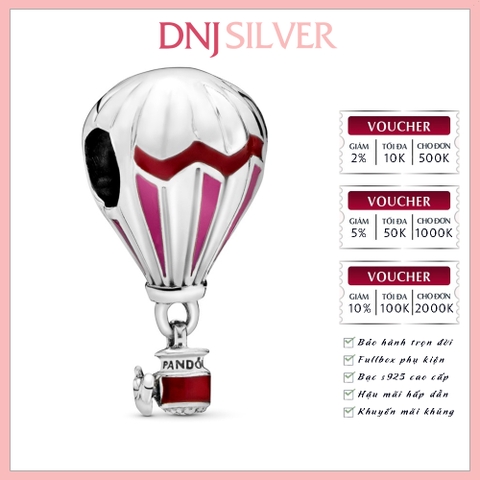 [Chính hãng] Charm bạc 925 cao cấp - Charm Red Hot Air Balloon Travel thích hợp để mix vòng tay charm bạc cao cấp - DN181