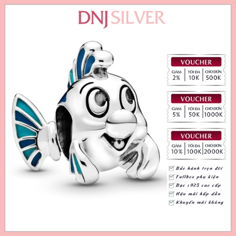 [Chính hãng] Charm bạc 925 cao cấp - Charm Disney The Little Mermaid Flounder thích hợp để mix vòng tay charm bạc cao cấp - DN209