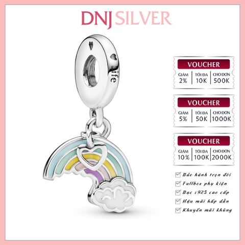 [Chính hãng] Charm bạc 925 cao cấp - Charm Rainbow & Cloud Dangle thích hợp để mix vòng tay charm bạc cao cấp - DN231