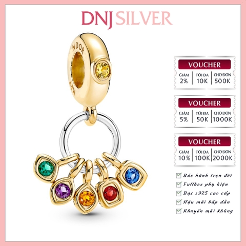 [Chính hãng] Charm bạc 925 cao cấp - Charm Marvel The Avengers Infinity Stones Dangle thích hợp để mix vòng tay charm bạc cao cấp - DN500