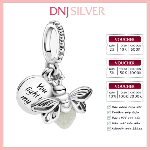 [Chính hãng] Charm bạc 925 cao cấp - Charm Glow In The Dark Firefly Dangle thích hợp để mix vòng tay charm bạc cao cấp - DN286