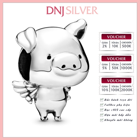 [Chính hãng] Charm bạc 925 cao cấp - Charm Pippo the Flying Pig thích hợp để mix vòng tay charm bạc cao cấp - DN246