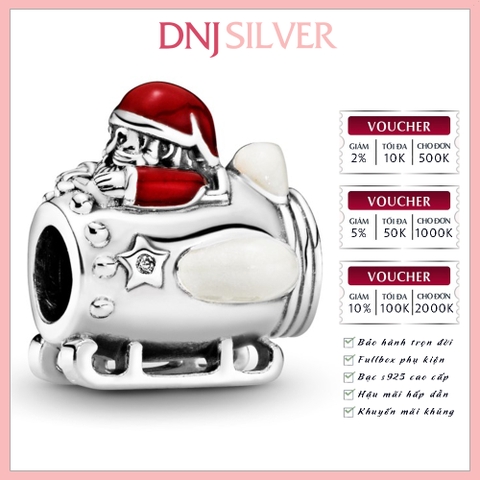 [Chính hãng] Charm bạc 925 cao cấp - Charm Santa Rocketship thích hợp để mix vòng tay charm bạc cao cấp - DN225