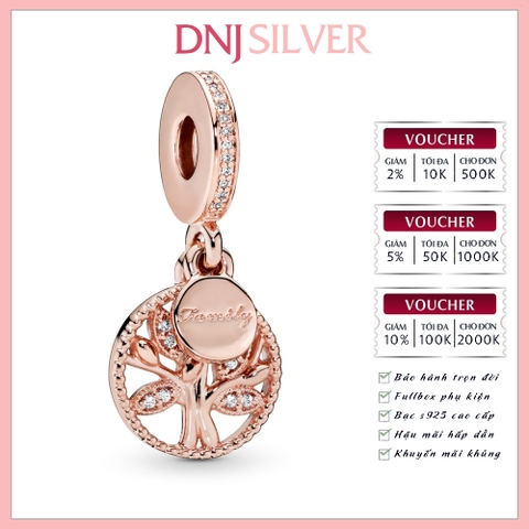 [Chính hãng] Charm bạc 925 cao cấp - Charm Sparkling Family Tree Dangle thích hợp để mix vòng tay charm bạc cao cấp - DN121