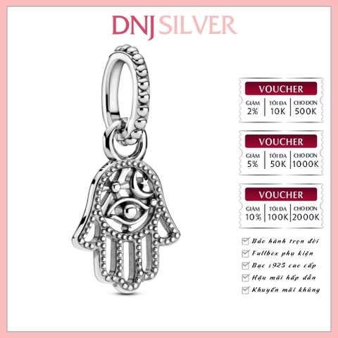 [Chính hãng] Charm bạc 925 cao cấp - Charm Protective Hamsa Hand Dangle thích hợp để mix vòng tay charm bạc cao cấp - DN162