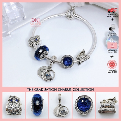 Vòng tay charm bạc 925 cao cấp - Bộ Vòng charm The Graduation Charms Collection - Vòng tay dành cho nam và nữ