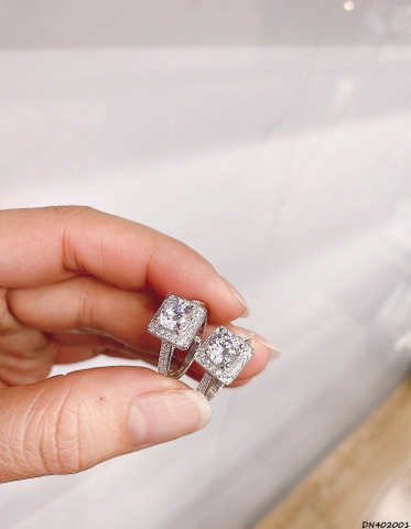 Nhẫn nữ bạc Ý xi bạch kim cao cấp - Mã DNN0024