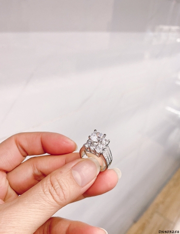 Nhẫn nữ bạc Ý xi bạch kim cao cấp - Mã DNN0031