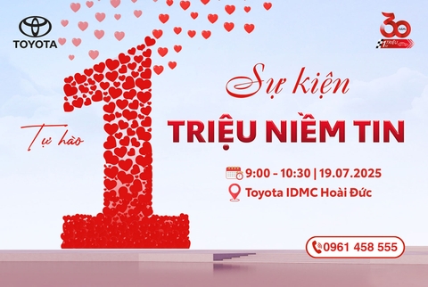 TOYOTA HOÀI ĐỨC MỪNG 1 TRIỆU XE TOYOTA LĂN BÁNH