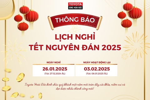 THÔNG BÁO LỊCH NGHỈ TẾT NGUYÊN ĐÁN 2025!