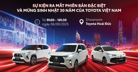 SỰ KIỆN RA MẮT PHIÊN BẢN ĐẶC BIỆT MỪNG SINH NHẬT 30 NĂM TOYOTA VIỆT NAM