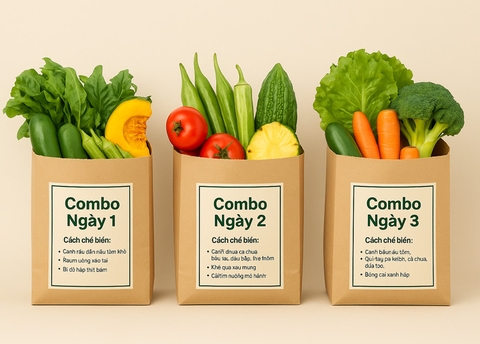 Combo 3 ngày Rau Củ