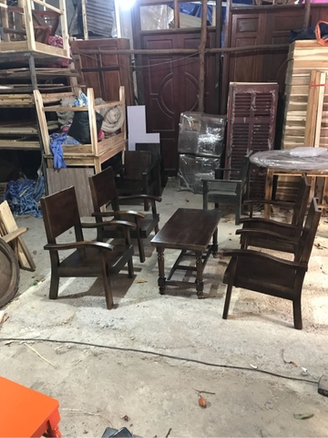 Bộ bàn ghế hoài cổ bàn 80x40x50 ghế 55x45x75