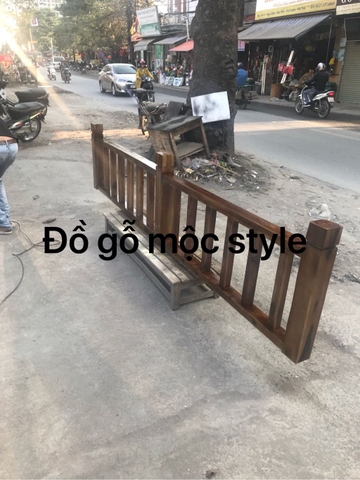 Lan can gỗ . Cột v8x300x63