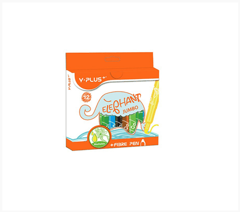 Bộ bút lông màu tô- 12 màu ELEPHANT JUMBO YPLUS