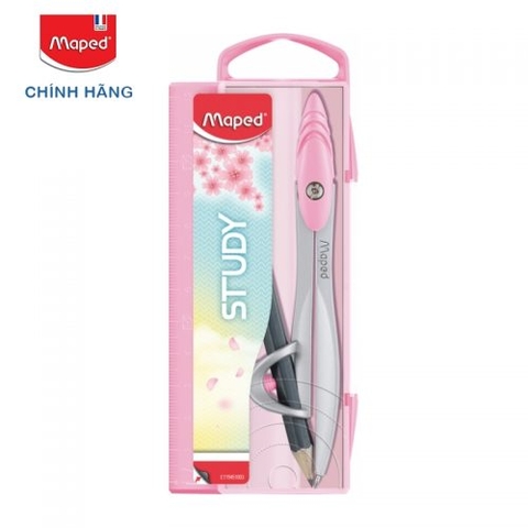 Hộp Compa kim loại Pastel - chì gỗ Maped