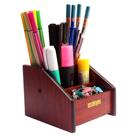 Hộp Cắm Bút Gỗ
