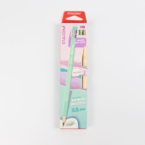 Bút chì gỗ pastel PC106A (có gôm) _HB