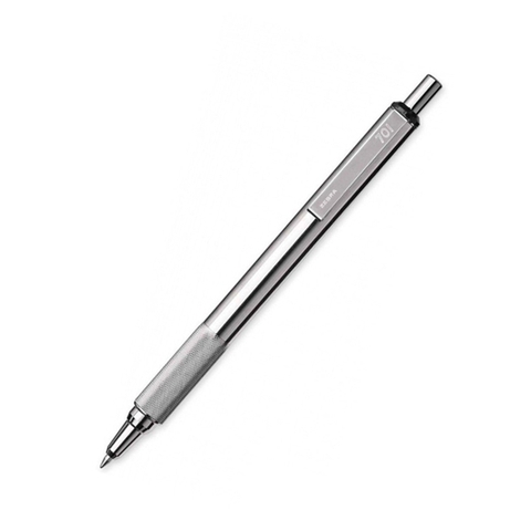 Viết bi bấm kim loại F701 0,7- hộp mica Zebra