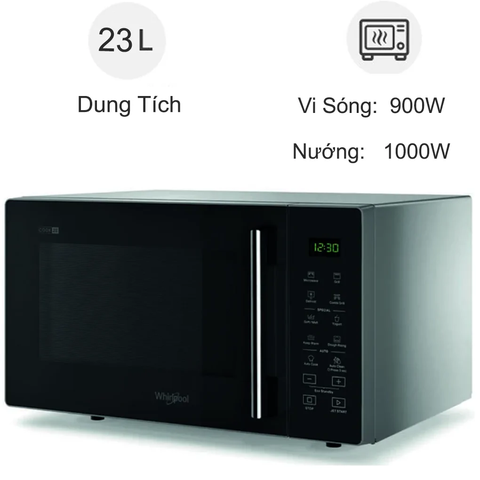 Lò Vi Sóng Kết Hợp Nướng Whirlpool MWP253SBV 25L