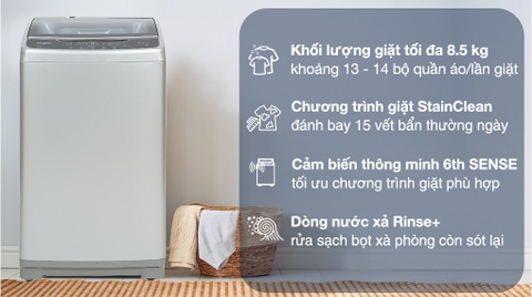 Máy giặt Whirlpool 8.5 kg VWVC8502FS