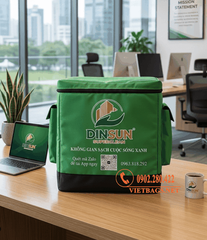Sản Xuất Balo Giúp Việc DINSUN – Giải Pháp Chuyên Nghiệp Cho Dịch Vụ Vệ Sinh