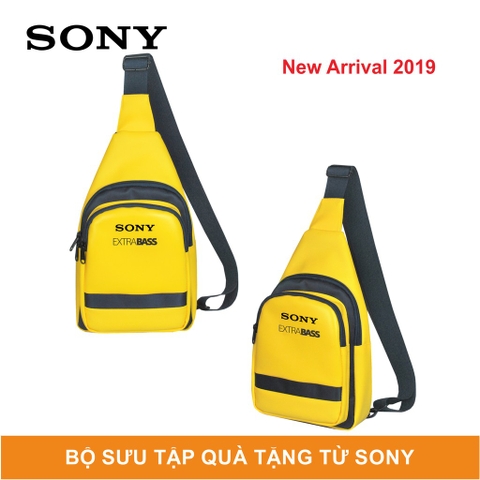 Sản xuất túi đeo chéo Sony Extra Bass màu vàng - Bộ Sưu Tập Quà Tặng từ Sony