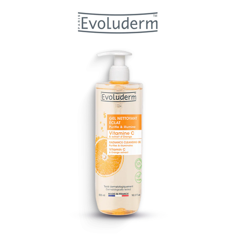 Gel rửa mặt sáng da Vitamin C Evoluderm 500ml