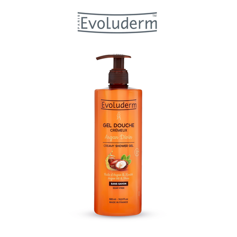 Gel tắm Evoluderm chiết xuất Tinh dầu Argan và Bơ Hạt Mỡ 500ml