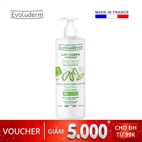 Sữa dưỡng thể dưỡng ẩm Evoluderm chiết xuất Lô hội 500ml
