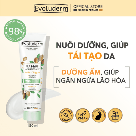 Mặt nạ dưỡng ẩm Evoluderm chiết xuất từ tinh dầu Argan 150ml