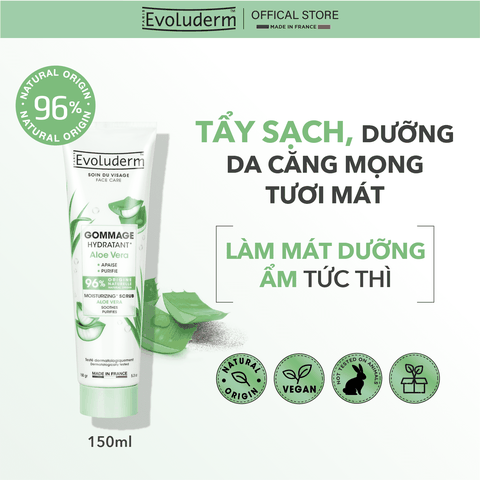 Gel tẩy tế bào chết Evoluderm chiết xuất từ tinh chất Lô Hội 150ml