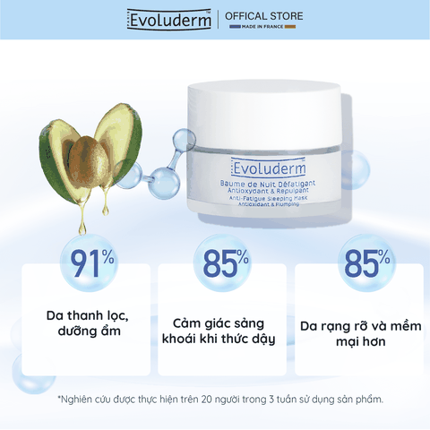 Mặt nạ ngủ Evoluderm nuôi dưỡng giúp da căng mọng và rạng rỡ 50ml