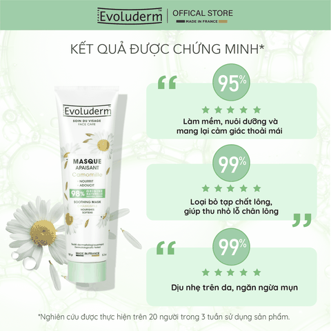 Mặt nạ Evoluderm làm dịu da chiết xuất hoa Cúc 150ml