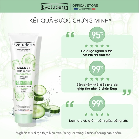 Mặt nạ dưỡng da Evoluderm chiết xuất dưa leo 150ml