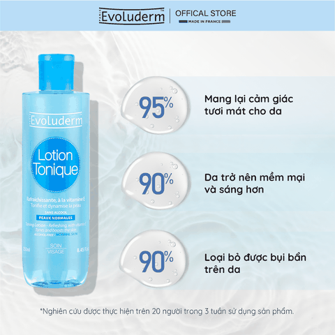 Nước hoa hồng Evoluderm bổ sung Vitamin E dành cho da thường 250ml