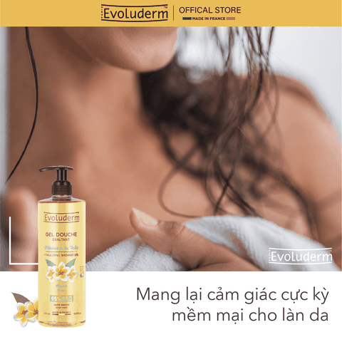 Gel tắm dưỡng da Evoluderm tinh chất Monoï à la Folie