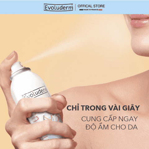 Xịt khoáng Evoluderm giúp dưỡng ẩm cấp nước và làm dịu làn da 400ml