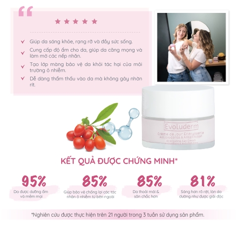 Kem dưỡng da ban ngày Evoluderm giúp nuôi dưỡng, chống lão hóa cho da 50ml