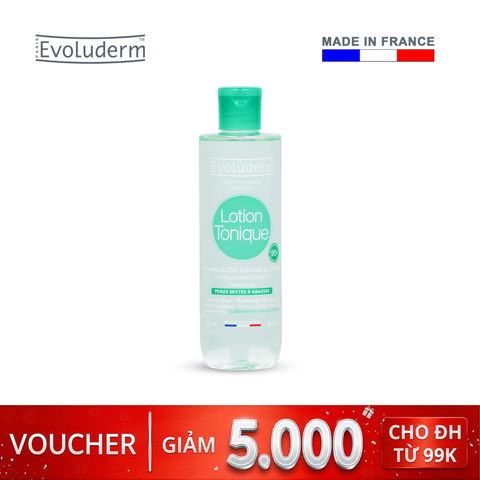 Nước hoa hồng Evoluderm dưỡng ẩm cho da hỗn hợp và dầu mụn 250ml