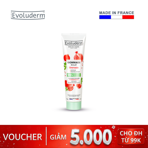 Gel tẩy tế bào chết Evoluderm chiết xuất từ tinh chất quả Lựu 150ml
