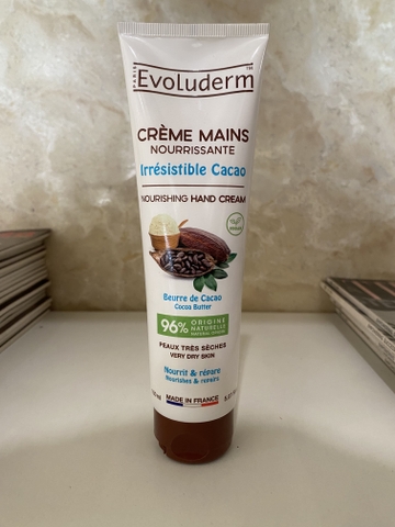 Kem dưỡng ẩm làm mềm bảo vệ da tay chiết xuất Bơ Cacao Evoluderm 150ml