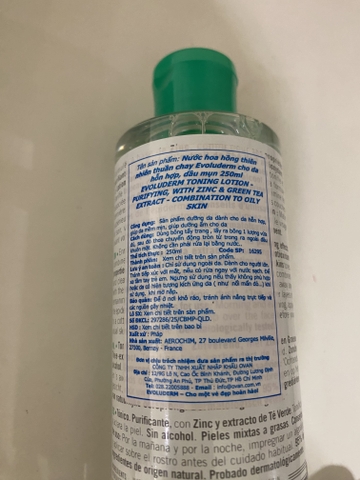 Nước hoa hồng Evoluderm dưỡng ẩm cho da hỗn hợp và dầu mụn 250ml