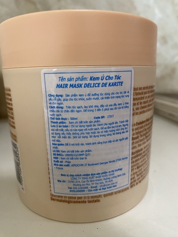 Kem ủ dành cho tóc dài và yếu dễ gãy rụng Evoluderm chiết xuất Bơ Hạt Mỡ - 500ml