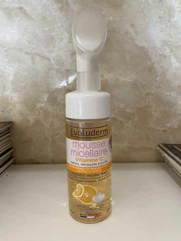 Sữa rửa mặt Micellar dạng bọt Vitamin C Evoluderm 150ml