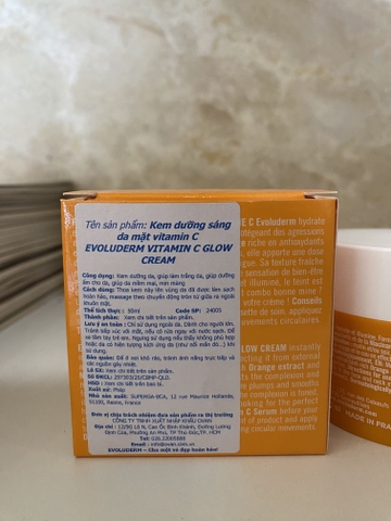 Kem dưỡng sáng da Vitamin C Evoluderm 50ml